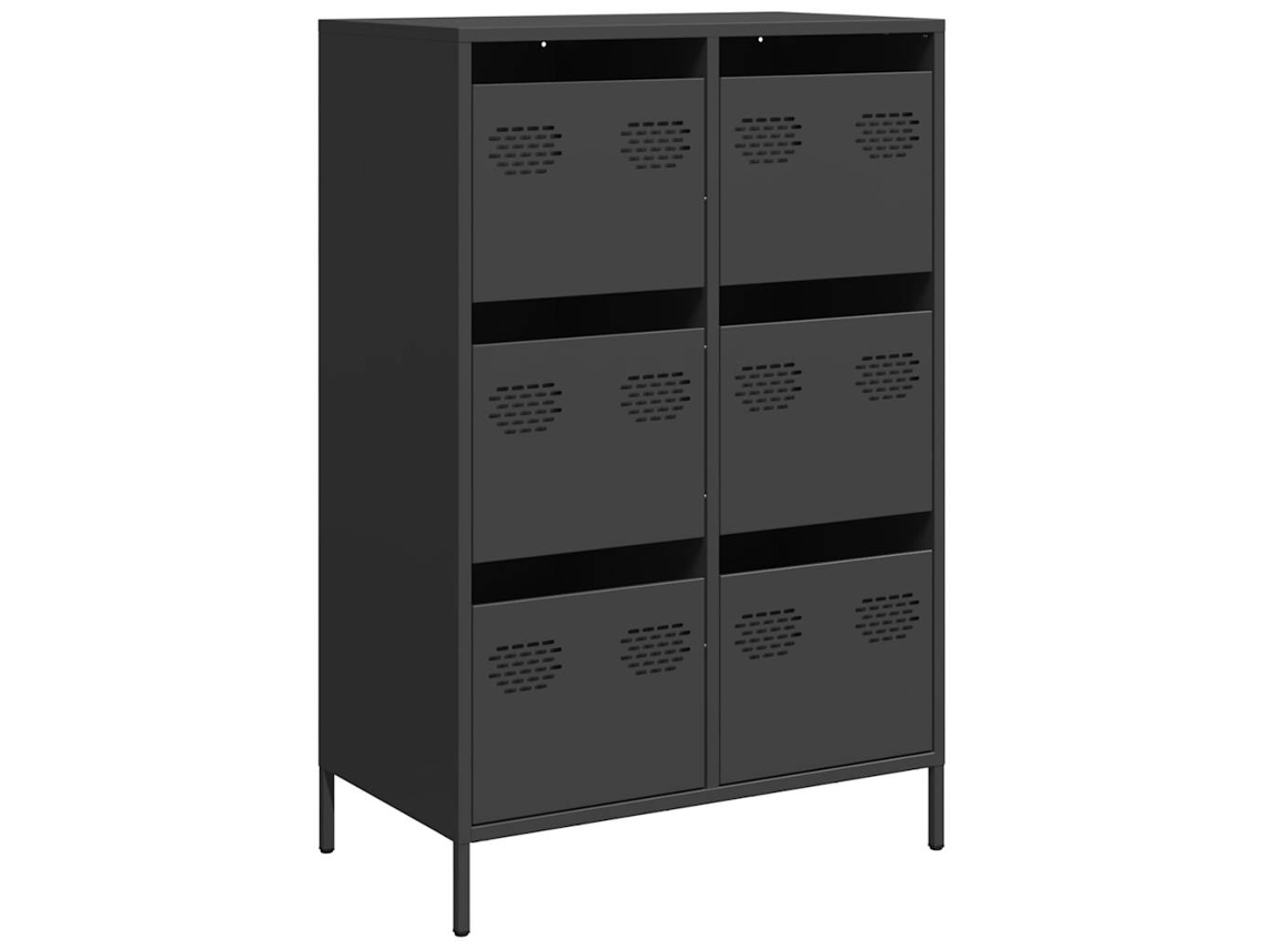 Móvel Alto 68x39x101,5 Cm Aço Preto MAISON EXCLUSIVE