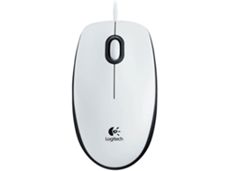 Rato LOGITECH M100 (Cabo USB - Casual - 1000dpi - Branco)