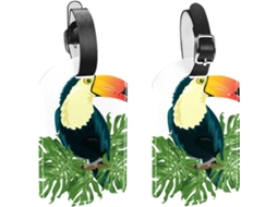 Conjunto De 2 Etiquetas Bagagem Em Couro Sintético Proteção Privacidade Design Tucano