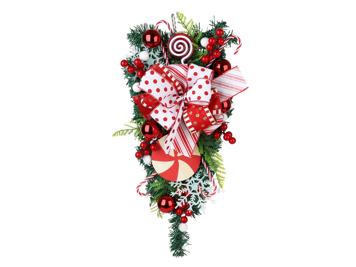 Laxiscreed Decoração De Natal Em Forma De Caramelo Para Porta E Parede, 50x30cm