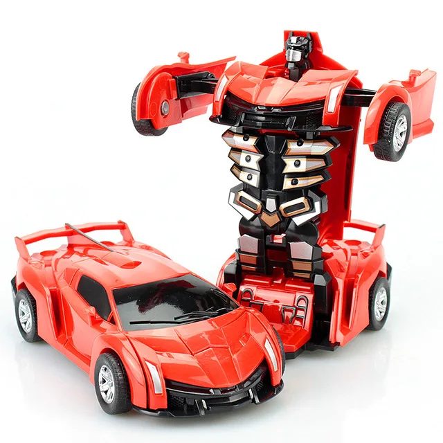 (estilo 3, Vermelho) Mini Carro/robô 2 Em 1, Transforma-se Automaticamente, Sem Necessidade De Pilhas.