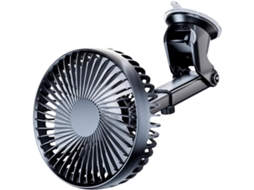 Ventilador Portátil Para Carro Com 3 Velocidades Ajustáveis, Ventosa Potente, Compacto E Silencioso, Com Design