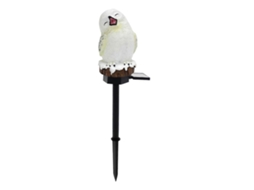 Estátua De Jardim Movida A Energia Solar, Decoração Externa Para Jardim, Pátio, Gramado, Estátua De Coruja De Inverno Com Luz Solar. Olysi Shop