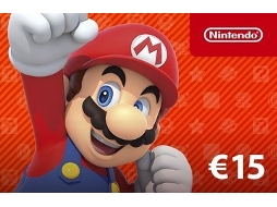 Código digital para fundos da Nintendo eShop: 15 euros