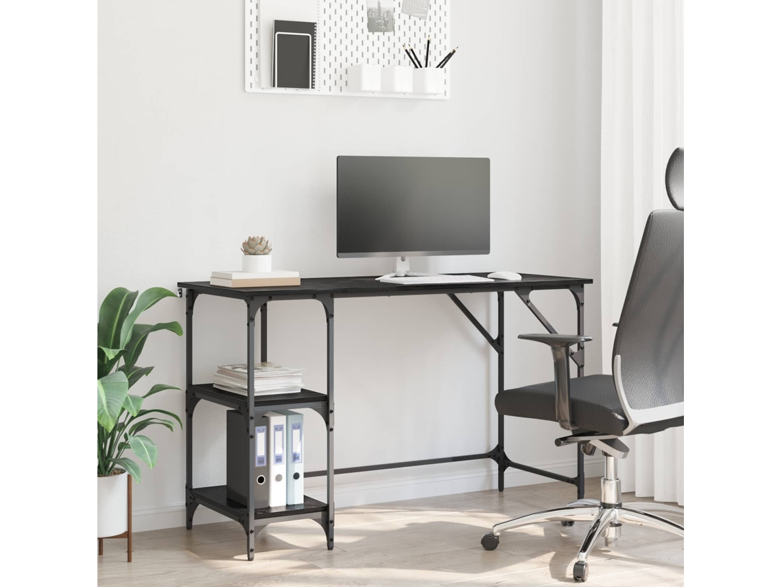 Vidaxl Mesa Carvalho Preto 120 X 50 X 75 Cm Derivados De Madeira