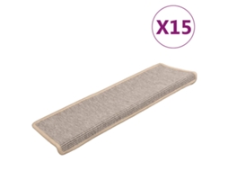 Tapetes de Escada 15 Peças 65x21x4 Cm Prateados com Borda Retangular MAISON EXCLUSIVE