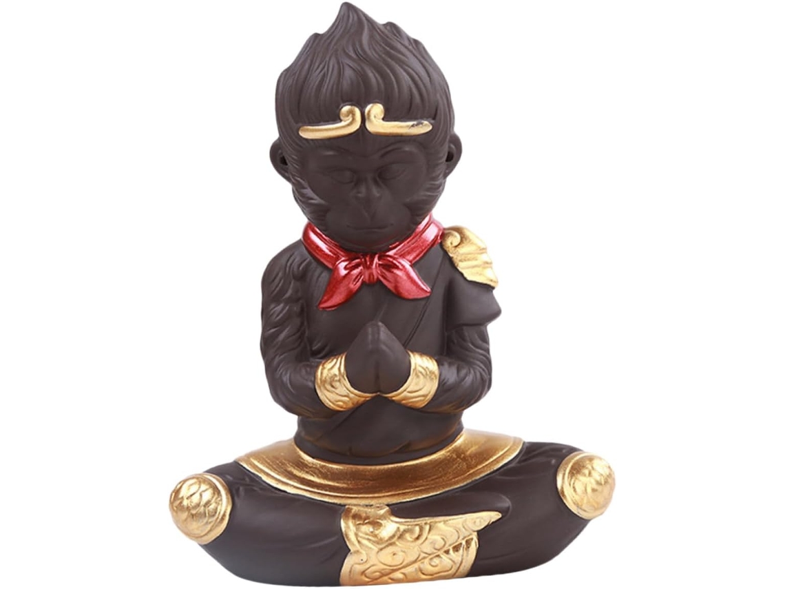 Adoráveis Enfeites E Ornamentos De Cerâmica Em Formato De Macaco Do Chá, Acessórios E Ideias De Presentes Para Casa E Escritório.