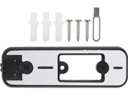 Placa traseira de substituição Campainha com conjunto de 3 furos, em ABS preto, para uso externo.