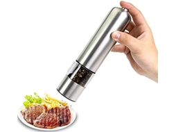 Conjunto De Moedor Automático De Sal E Pimenta, Moedores Elétricos Com Lâmpada, Design Com Uma Mão Para Tempero Rápido, Acabamento Aquaforge