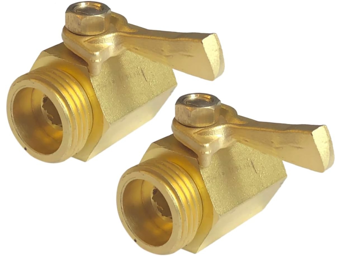 Conjunto De 2 Conectores Latão Para Mangueira Irrigação Com Rosca