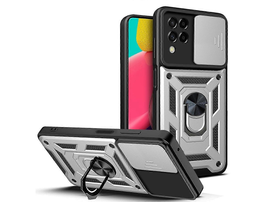 Capa Para Samsung Galaxy M53 5g Com Design De Tampa Deslizante Para Câmera, Feita Em Tpu + Pc.
