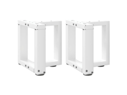 Vidaxl Pés Para Mesa De Centro Em Forma De T, 2 Peças, Branco, 30x25x(30-31) Cm, Aço