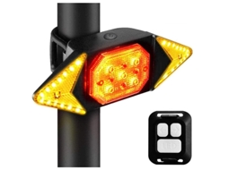 Luz Traseira De Bicicleta Pisca, Luzes Traseiras De Bicicleta Com Controle Remoto Sem Fio Recarregável Usb Com 5 Modos Yizhood (preto)