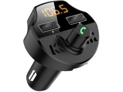 Transmissor Fm Bluetooth Yizhood Dual Usb Tf/sd Hands Free Preto