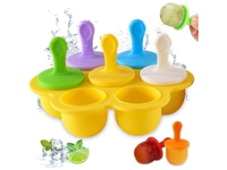 Molde De Paletas De Silicona Com 7 Compartimentos, Moldes De Sorvete, Seguros E Higiênicos Para Crianças E Adultos