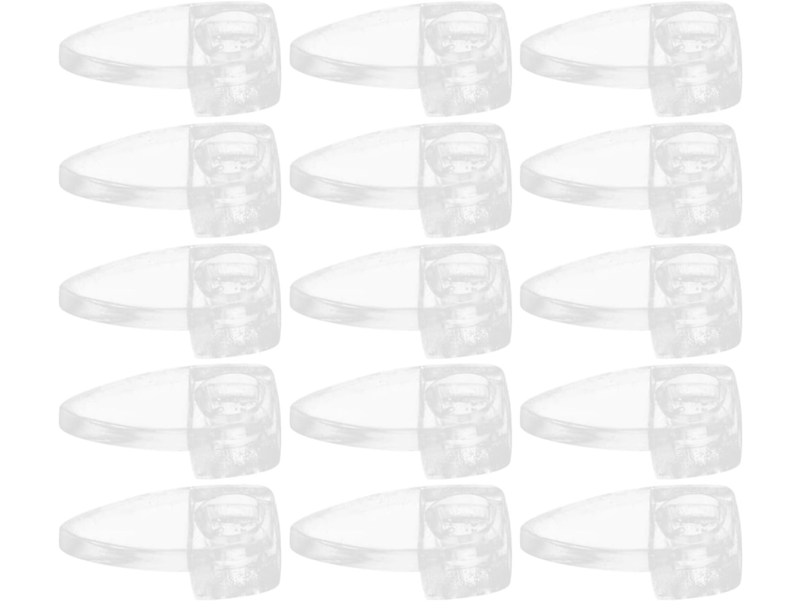 100 Clipes De Fixação Para Espelhos De Plástico Transparente Simples
