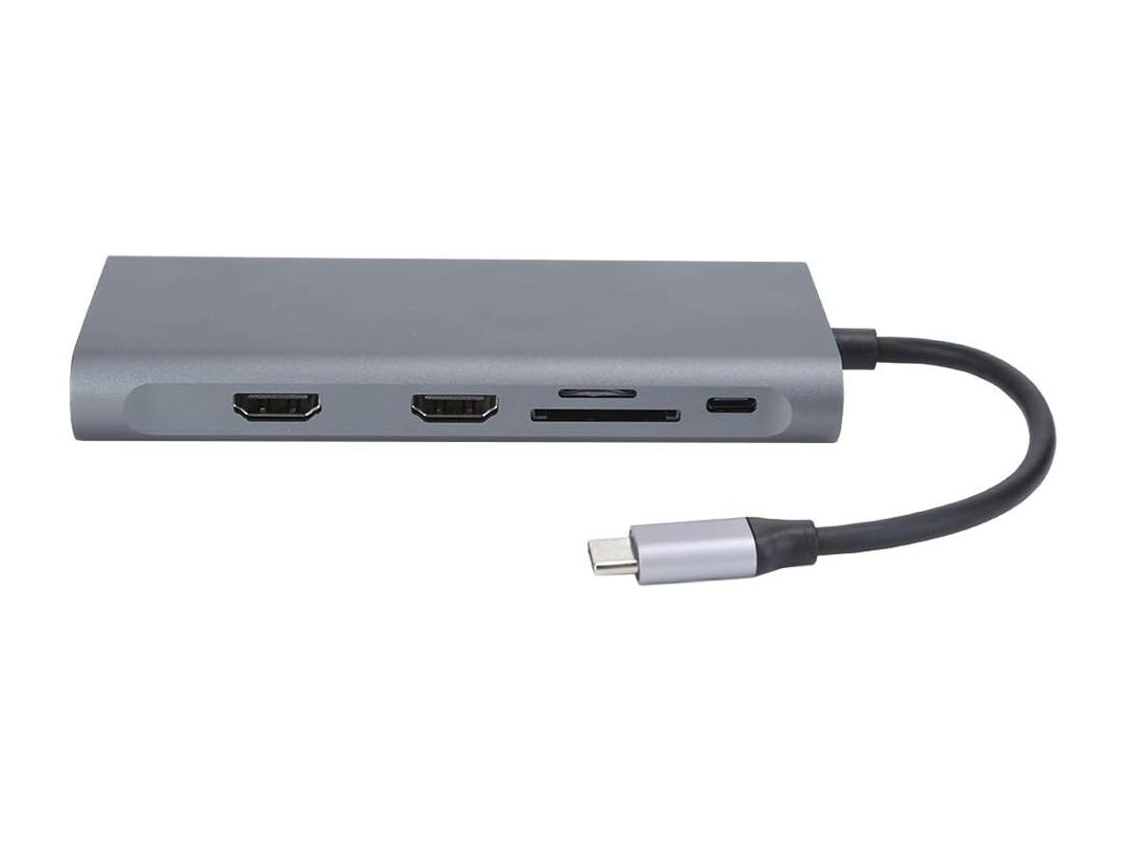 Lurelia Dock Usb-c 12 Em 1 Com 4k, 1080p, Hdmi, Vga, Ethernet Gigabit, Usb 3.1, Pd 100w, Áudio 3,5 Mm Para Portátil
