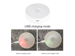 2026 lâmpada de Parede Noturna com Sensor de Movimento Gd 8621 Branca, Carregamento Usb, Iluminação Ajustável para Sala de Estar, Quarto, Escadas