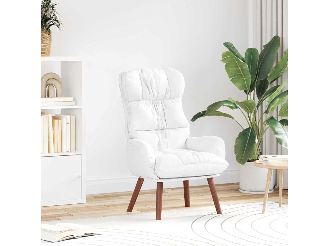 Vidaxl Poltrona Branco 69 X 74 X 93 Cm Couro Artificial