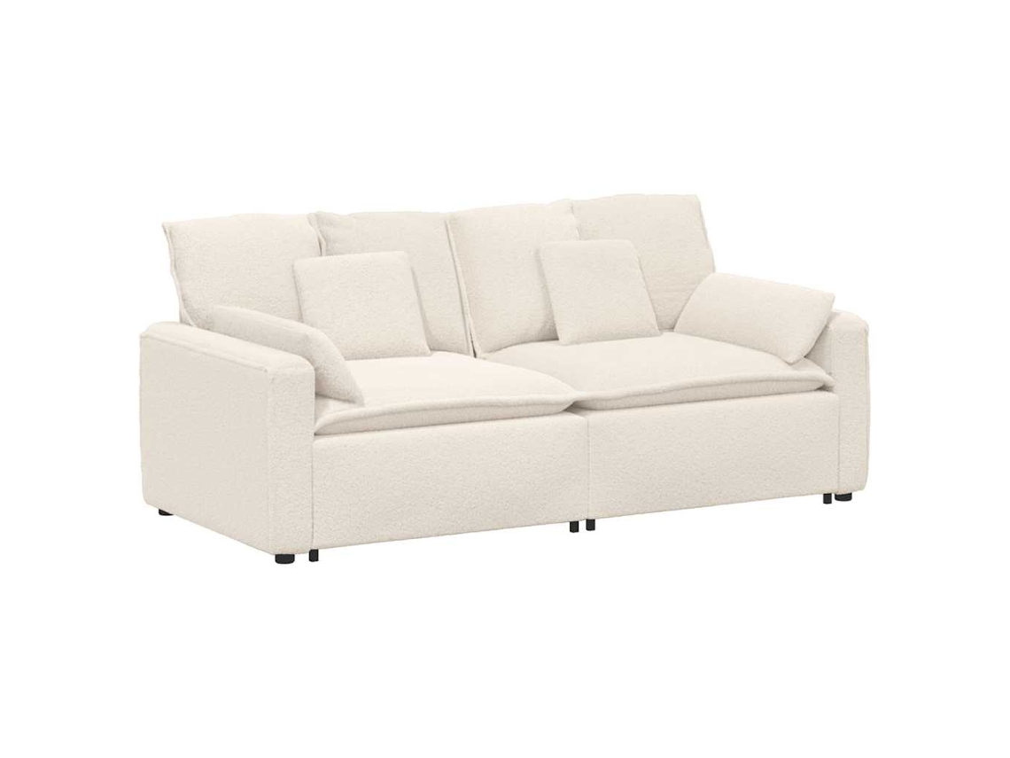 Sofá Modular Vidaxl Creme Tecido