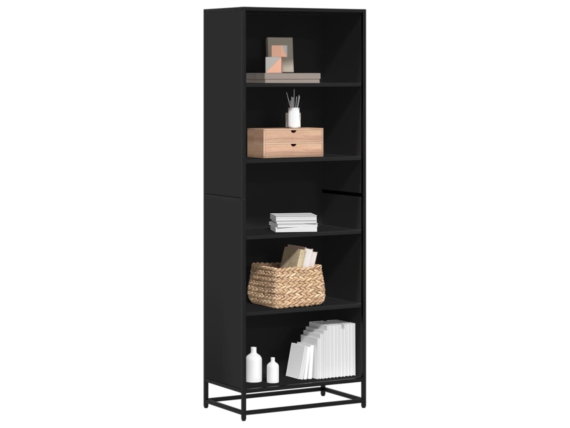 Vidaxl Estante 60x35x170,5 Cm Derivados De Madeira Preto