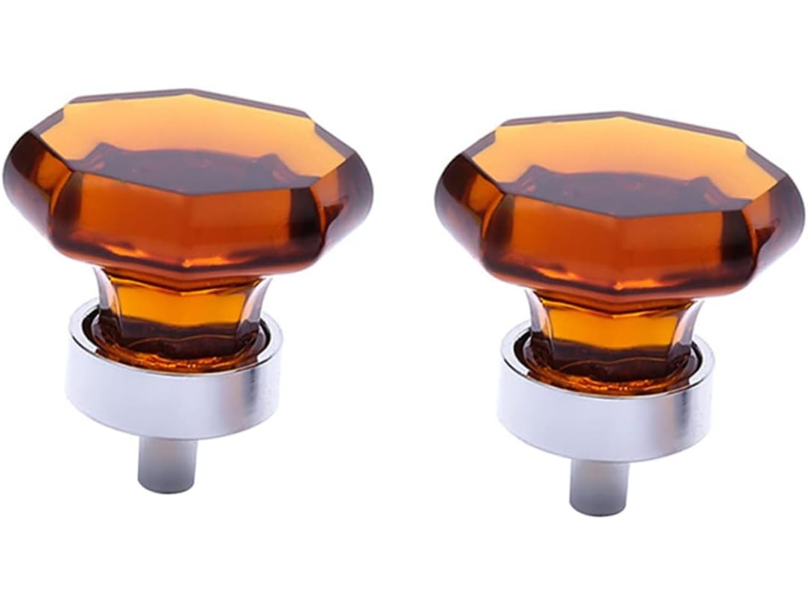 Homsfou Conjunto De 2-puxadores Cristal Para Portas E Gavetas Guarda Roupa, Puxadores Sólidos Em Liga De Zinco Fundido