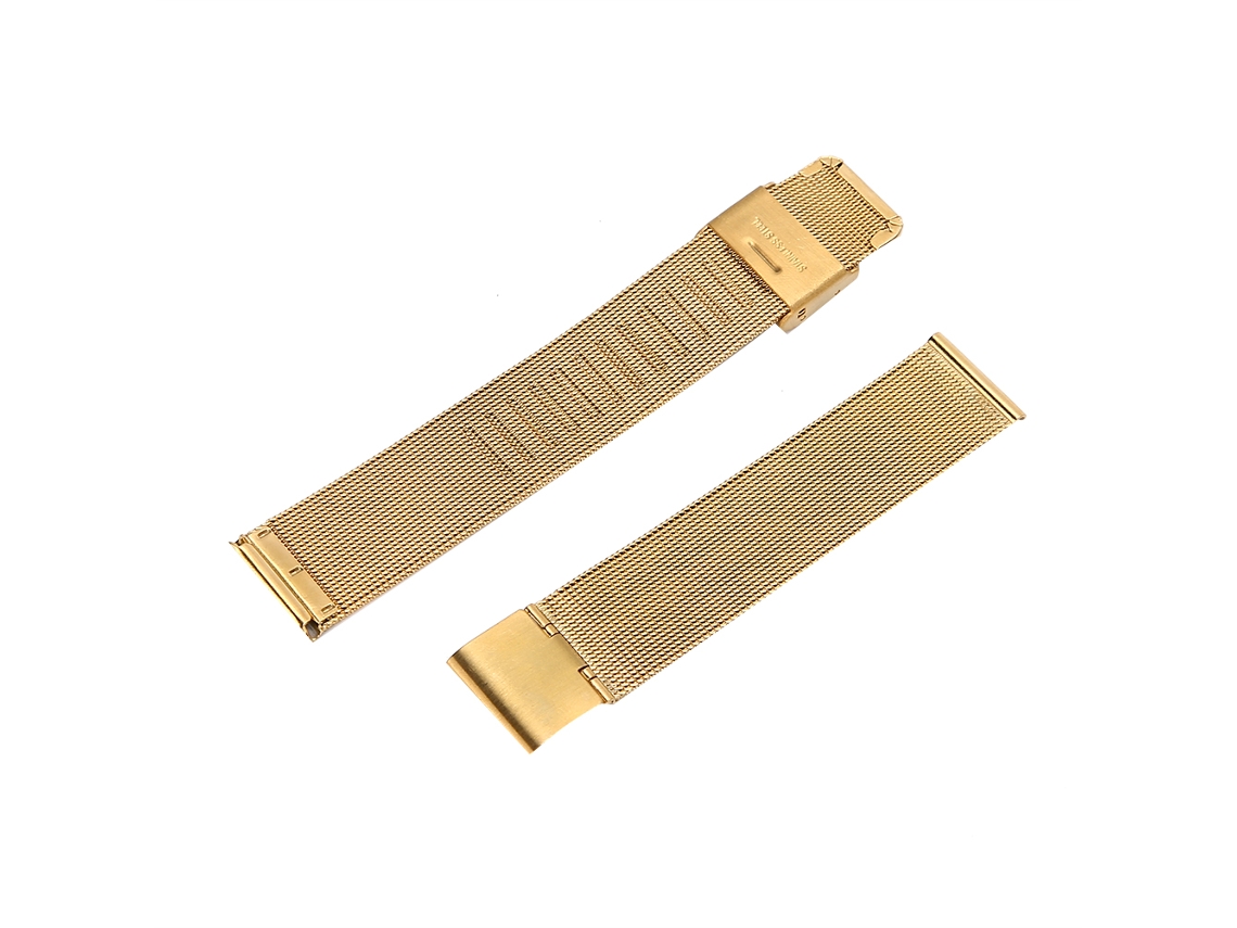 Correa De Reloj De Metal Profesional Moda Para Reemplazo Accesorio Oro 18mm