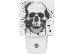 Luminária Noturna Com Design Simples De Caveira, Sensor De Led, Luz Noturna Branca Quente Suave Banheiro, Quarto E