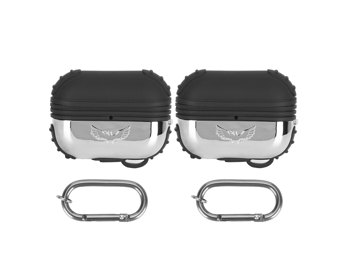 Aetheria 2pcs Protetor de Fone de Ouvido Silicone com Chaveiro de Metal para Ios 3