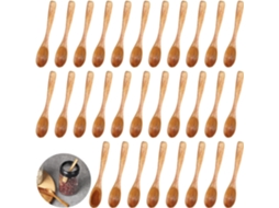 Conjunto De 30 Colheres Madeira Pequenas, 9, 9cm 3, 9 Polegadas, Ideais Para Cozinha, Para Temperos, Sal, Mel, Açúcar E