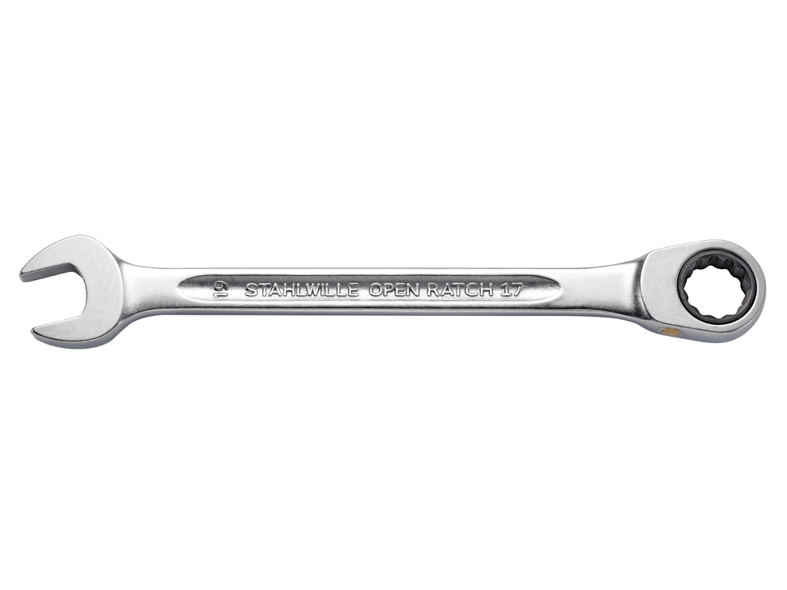 STAHLWILLE 40170909 Chave de Catraca de Boca Fixa e Estrela 17F 9 Planas
