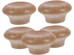 Conjunto De 5 Cabos De Madeira Para Tampas De Panelas, Resistentes Ao Calor, Cabos Compactos Para Utensílios De Cozinha Gokoco
