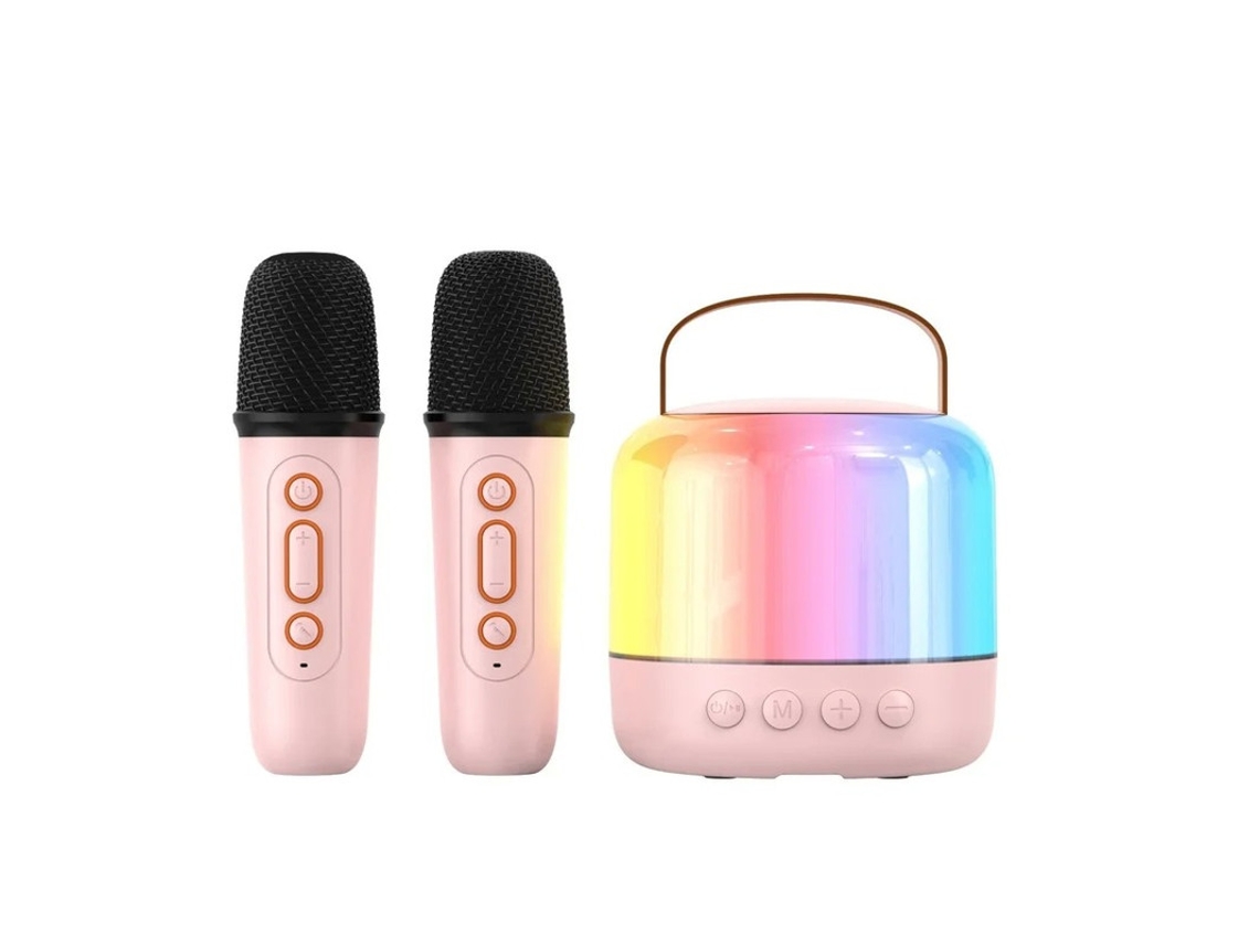 Mini Máquina De Karaokê Infantil Máquina Portátil De Karaokê Infantil Com 2 Microfones Sem Fio Microfone De Karaokê Bluetooth Para Criança Yizhood