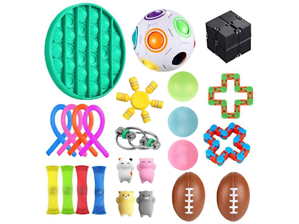 Primerox conjunto de Brinquedos Sensoriais Anti estresse Abs para Crianças e Adultos 24pcs
