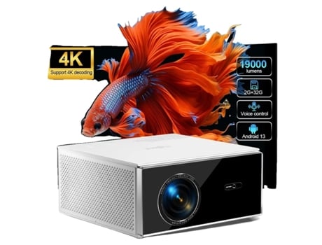 Projetor 1080p, 19000 Lumens De Brilho, Correção Automática De Keystone, Compatível Com Bluetooth, Versão Do Android Wwfw