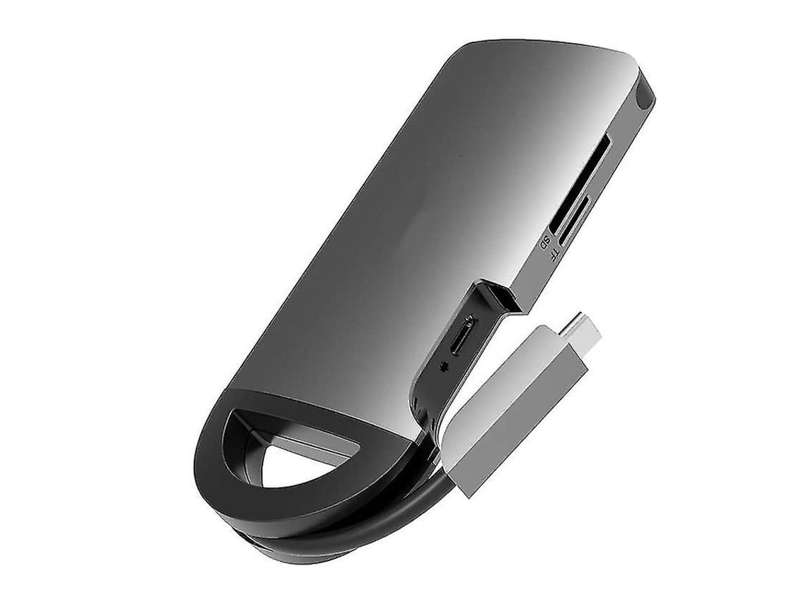 Hub Usb C Portátil 8 Em 1, Usb C, 100w Pd, 4k Hdmi, 3 Usb 3.0, Leitor Sd/micro Sd, Rj45 1gbps, Para Macbook Pro/air Cinza Bestvite