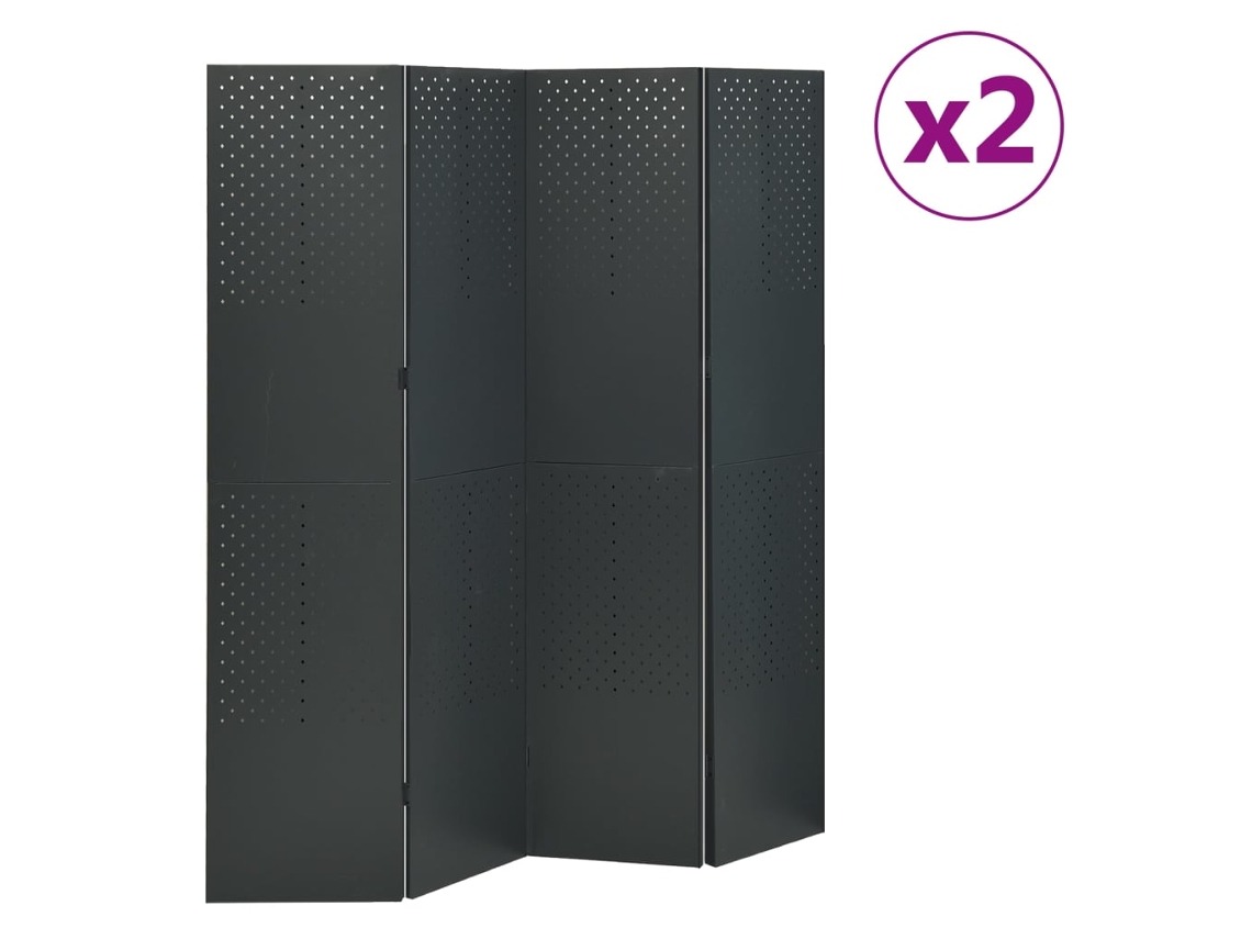 Room Divider, Room Dividers Vidaxl Antracite Aço (160 X 180 Cm)