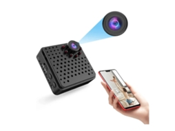 Câmera WiFi sem fio Bestvite 1080P HD, câmera de vigilância com monitoramento remoto por aplicativo, visão noturna infravermelha e detecção de movimento, preta