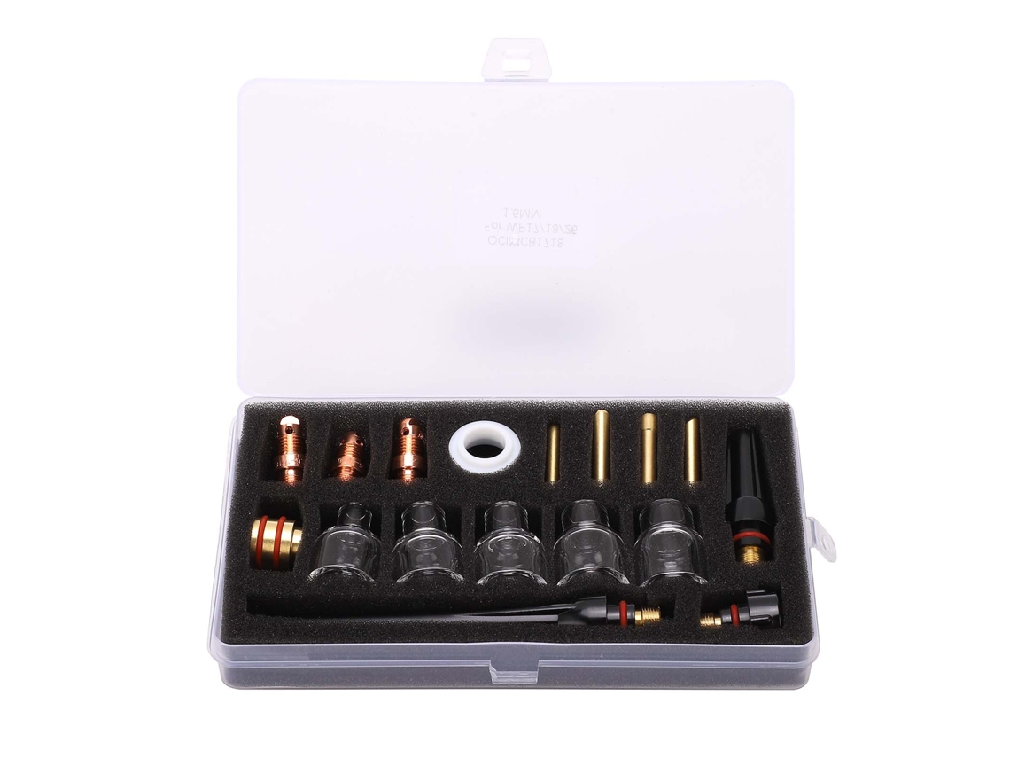Kit De Acessórios Para Tocha De Solda: Copo De Vidro, Bicos E Consumíveis Para Pistola De Argônio Wp-17/18/26
