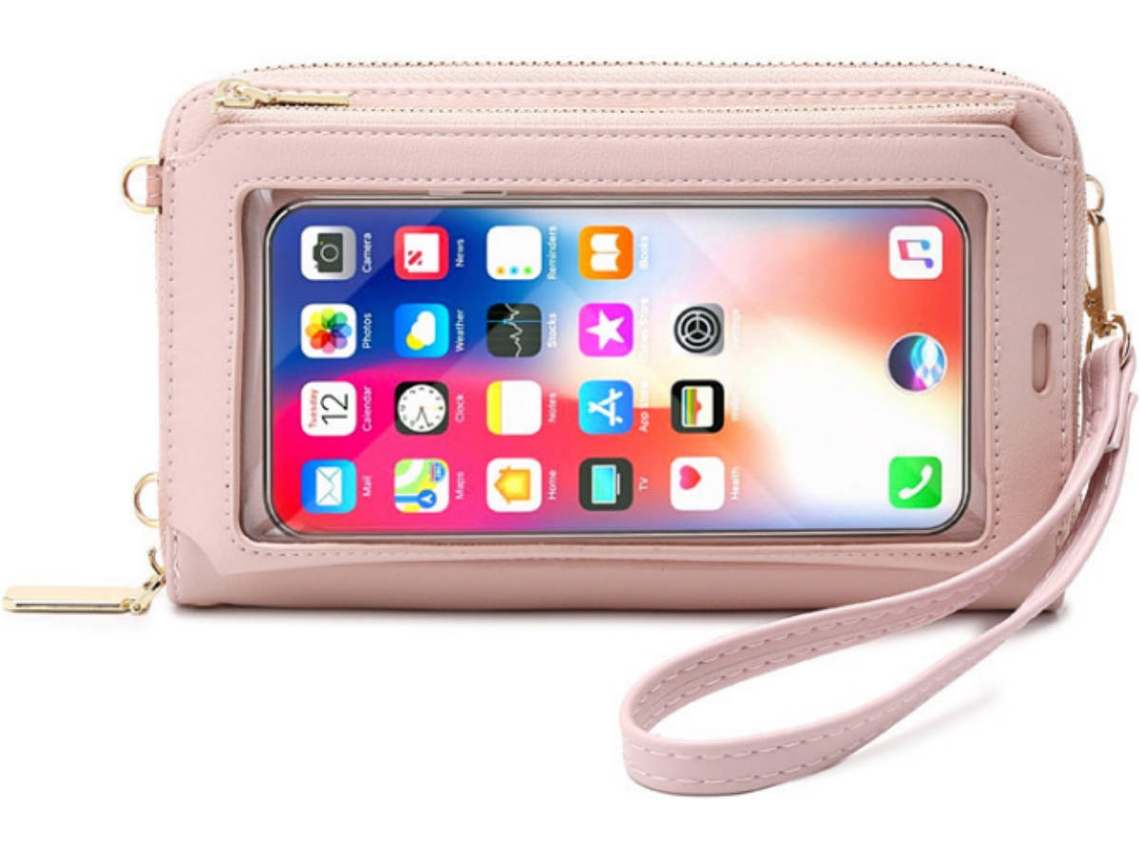 Bolsa Wiko VIEW 5 Plus Tiracolo Rosa
