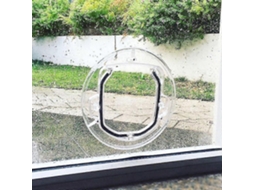 Porta Para Animais De Estimação Em Vidro Transparente, 30 Cm X 4 Cm, Com Entrada Seletiva, Fácil Instalar, Trava Manual E Eficiente Termos E