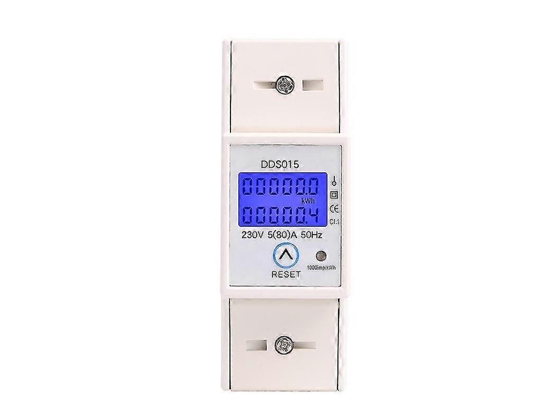 Medidor De Energia Elétrica Monofásico 80a Máx. Modular, Tarifa Única, Display Lcd, Reset Parcial Brilvibera
