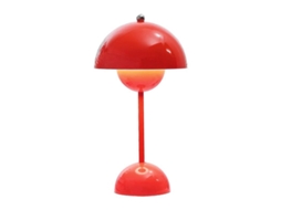 Lâmpada De Mesa Em Flor Nordic, Decorativa, Quarto De Casamento, Dormitório, 3 Temperaturas De Luz, Plug-in Rojo