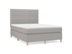 Box Spring Bed, Box Spring Beds Vidaxl Cinzeto Tecido (140 X 190 Cm)