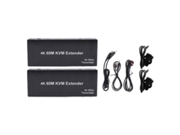 Aetheria extensor Kvm Usb Interface Multimídia Hd Transmite Vídeo 4k a 60hz Até 60m com Cabo Cat5e 6 7 Plug Uk