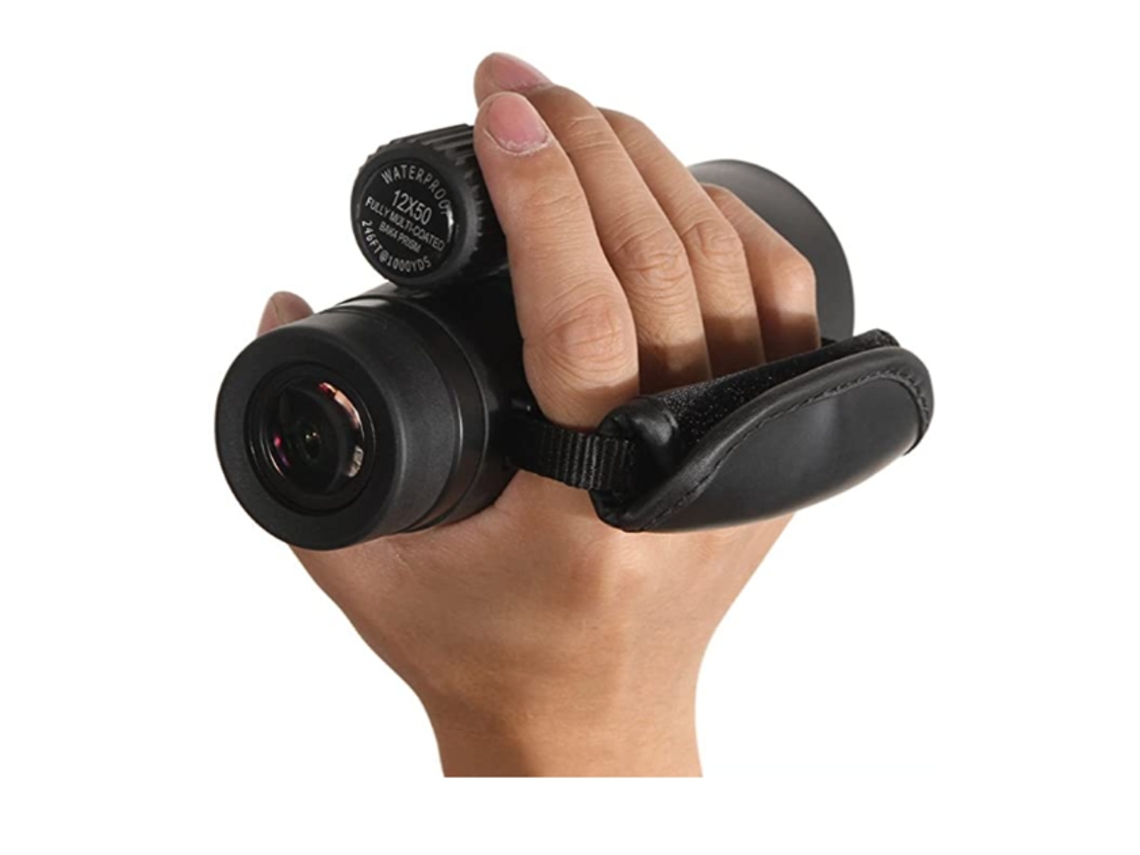 Impermeável 12 X 50 De Alta Potência, Visão Traseira, Esportes, Pássaros, Ao Ar Livre, Mini Telescópio Monocular Bestvite (preto)