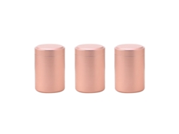 Mini Caixa de Chá de Metal, Recipiente Pequeno e Portátil MDUG (conjunto de 3 Peças em Ouro Rosa)