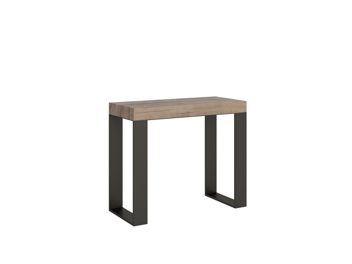 Consolas Tecno Small Premium Extensível até 196 cm ITAMOBY (90 x 40 x 77 cm - Painéis em Melamina - Carvalho Natural)