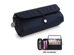 Saco Organizador De Pincéis De Maquiagem Portátil Para Viagens Pode Conter Mais De 20 Pincéis Cosméticos Porta-Bolsa De Enrolar Preto ZMDECQNA