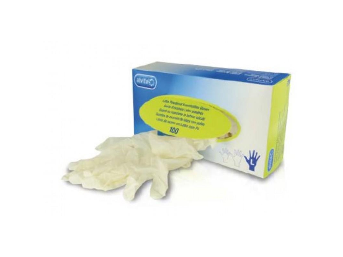 ALVITA Luvas Latex C/Po L X100